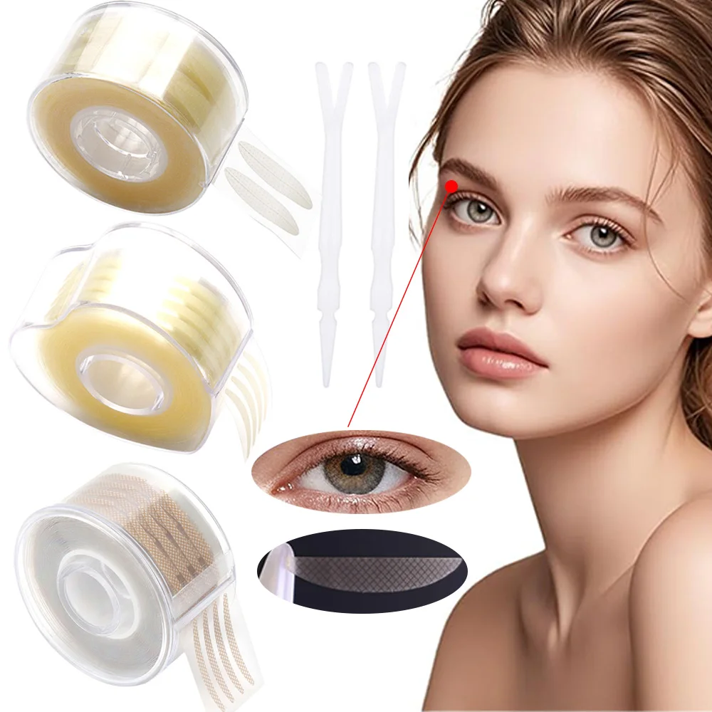 600/1800Pcs Double Eyelid Tape Stickers Breathable Invisible Eye Stickers Lift Strips For Eyes Waterproof Eyelid Tape Tool
