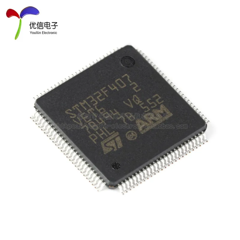 10 pièces original authentique STM32F407VET6 LQFP-100 ARM Cortex-M4 32 bits microcontrôleur MCU