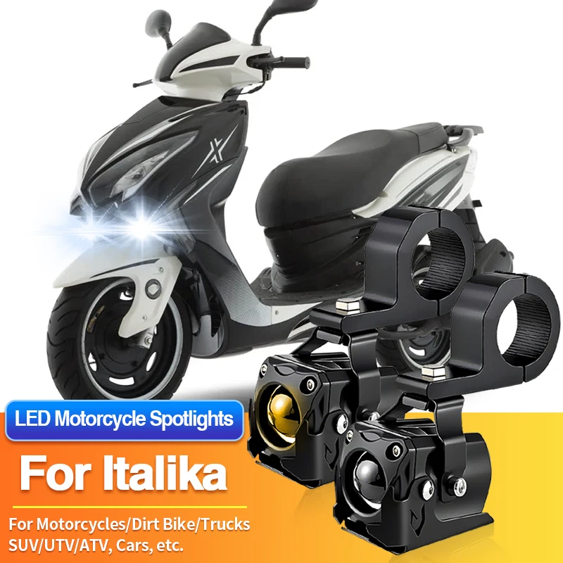 

1/2 шт. светодиодные фары для мотоциклов, 2-цветные прожекторы для грузовиков и квадроциклов, для Italika FT150G/FT180 TS/RC125/RC150/RC200/RT200/ST90/TC250/X125