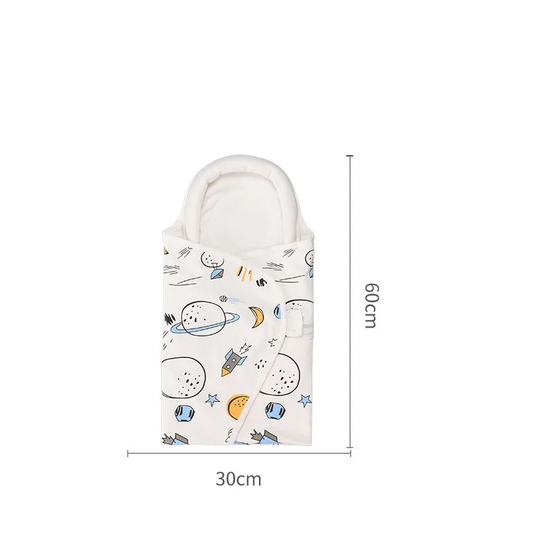 Newborn Baby Swaddle Wrap Adjustable Newborn Hat Set Anti-kick Swaddle Warm Soft BlanketSuitable for Babies Aged 0-3 Months
