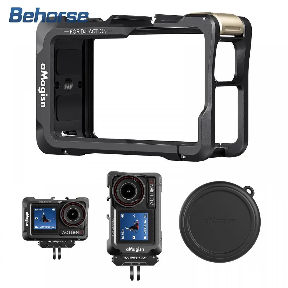 Rabbit Cage For DJI Action 5 Pro/4/3 Aluminum Alloy Cage Quick Release Protective Frame Case For DJI Action 5 Pro Accessories