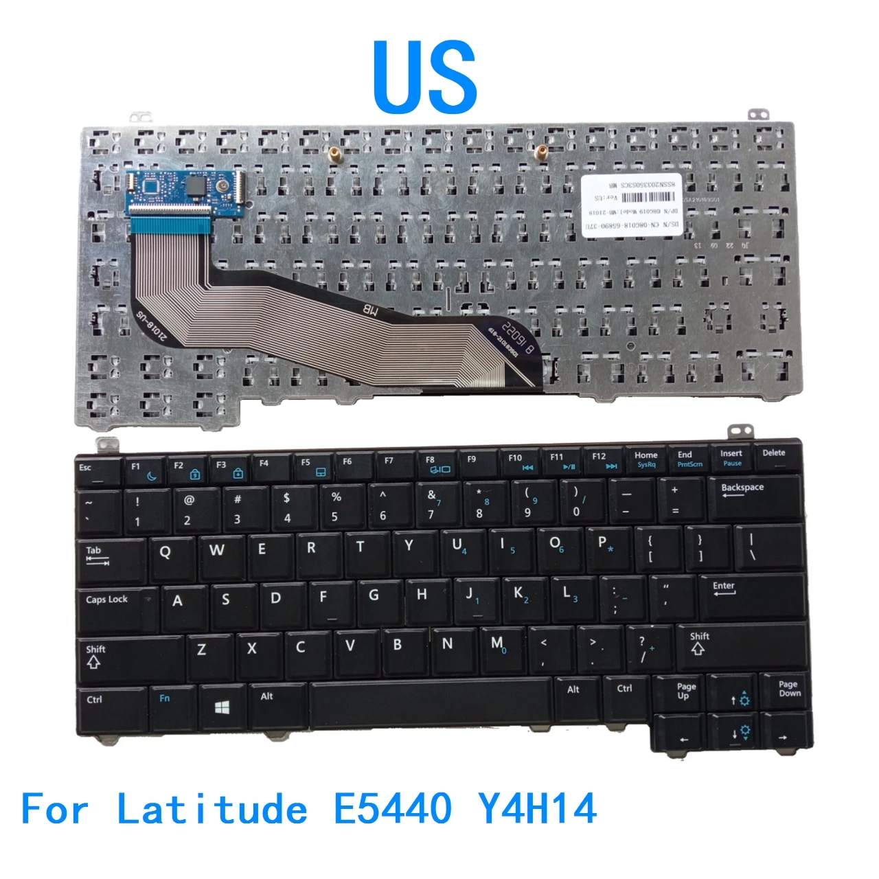 Novo teclado retroiluminado para laptop eua e japonês para dell latitude e5440 y4h14 notebook pc substituição