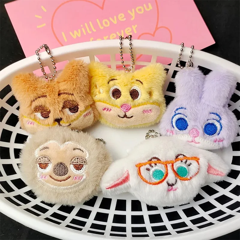 

Disney Nick Wilde Judy Hopps Plush Keychain Cute Creativity Charm Keyring Student Diy Schoolbag Decoration Friend Birthday Gift