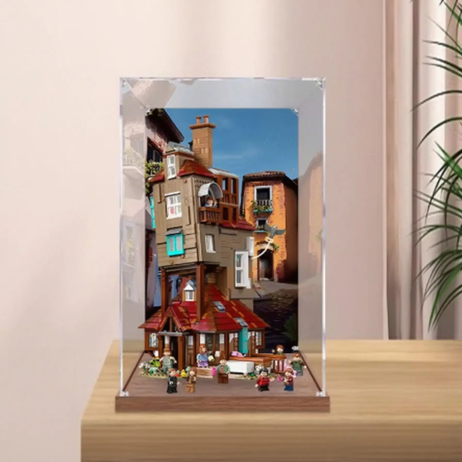 صندوق عرض أكريليك مقاوم للغبار لـ Lego 76437 The Burrow Model، صندوق عرض، صندوق تخزين، علبة عرض (صندوق عرض فقط)