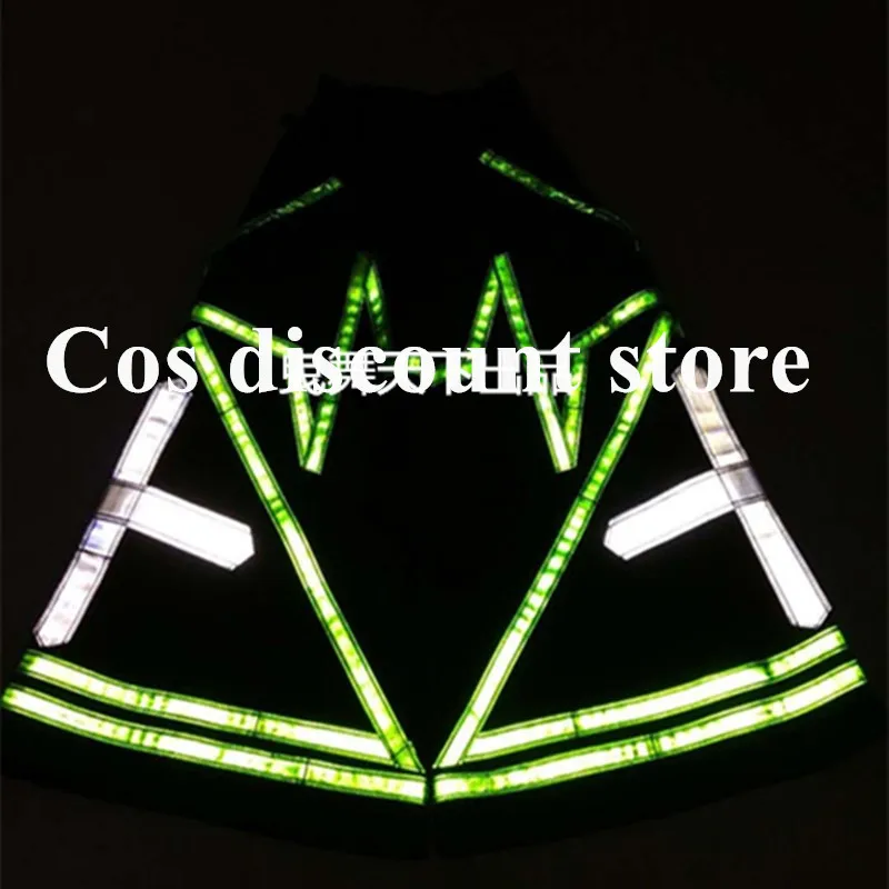 Ghost Dance Shuffle Pants Double Thick Cross Print Drag Dance Pants Luminous Bell-bottoms Reflective Pants Dancing Trousers New