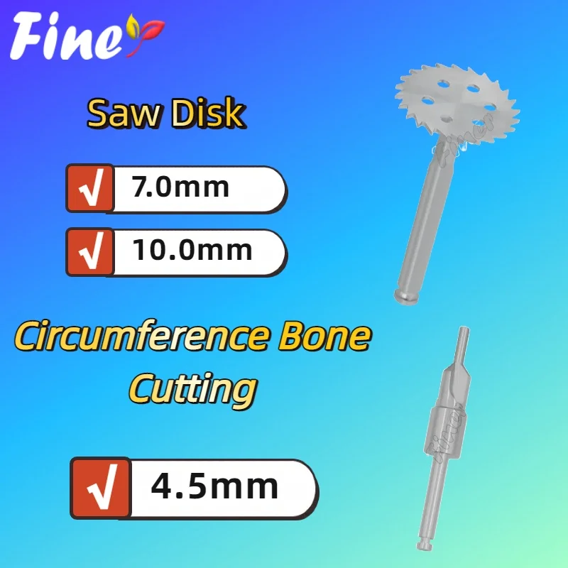 

Finer 1 шт., зубная пила для костей, дисковый расширитель, имплантат, острые тонкие режущие дисковые лезвия, стоматологическая окружность, инструменты для резки костей