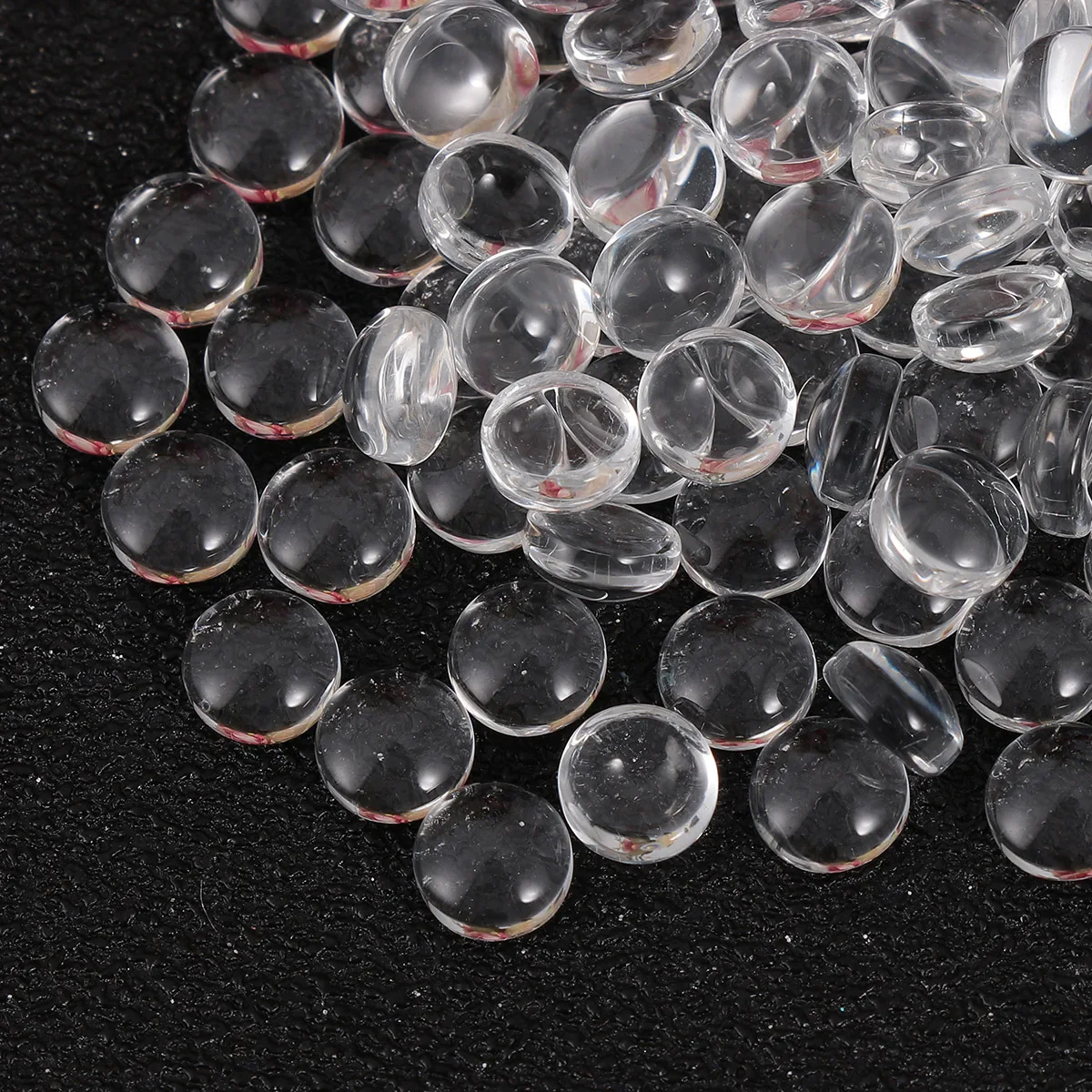 

200Pcs 6mm Round Glass Patches Premium DIY Jewelry Material for Earrings Bracelets Craft Accessories Jewelry Patches