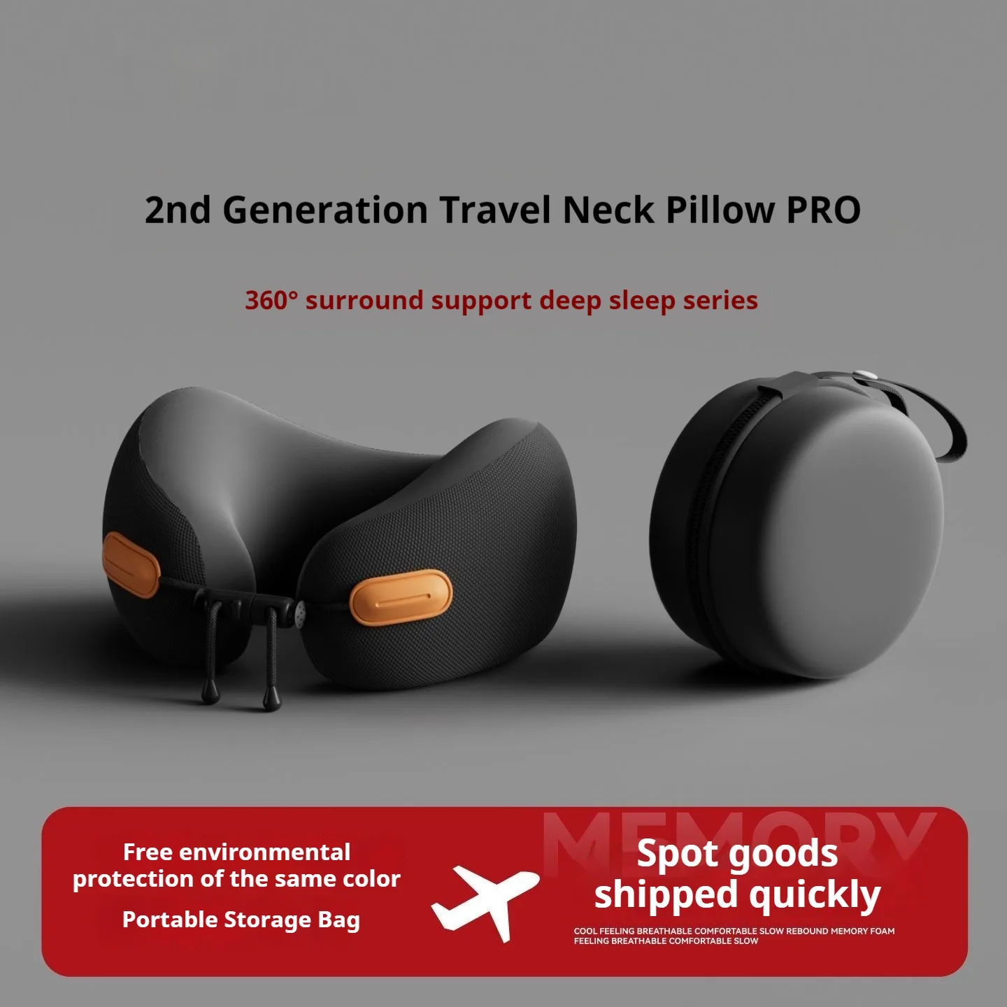 U Shaped Memory Foam Neck Cushion Travel Healthcare Soft Travel Pillow Neck Cervical Airplane Pillow