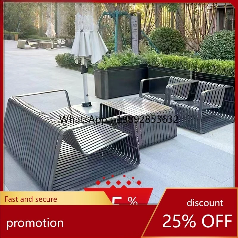 CZ Outdoor Sofa Coffee Table Set Aluminum Alloy Table and Chairs Hotel Garden Outdoor Waterproof Sunproof Courtyard Leisure Sofa