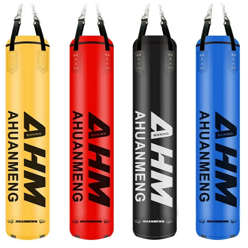 180/150cm Heavy Sanda Boxing Sandbag MMA Punching Bag PU Leather Taekwondo Training Sets