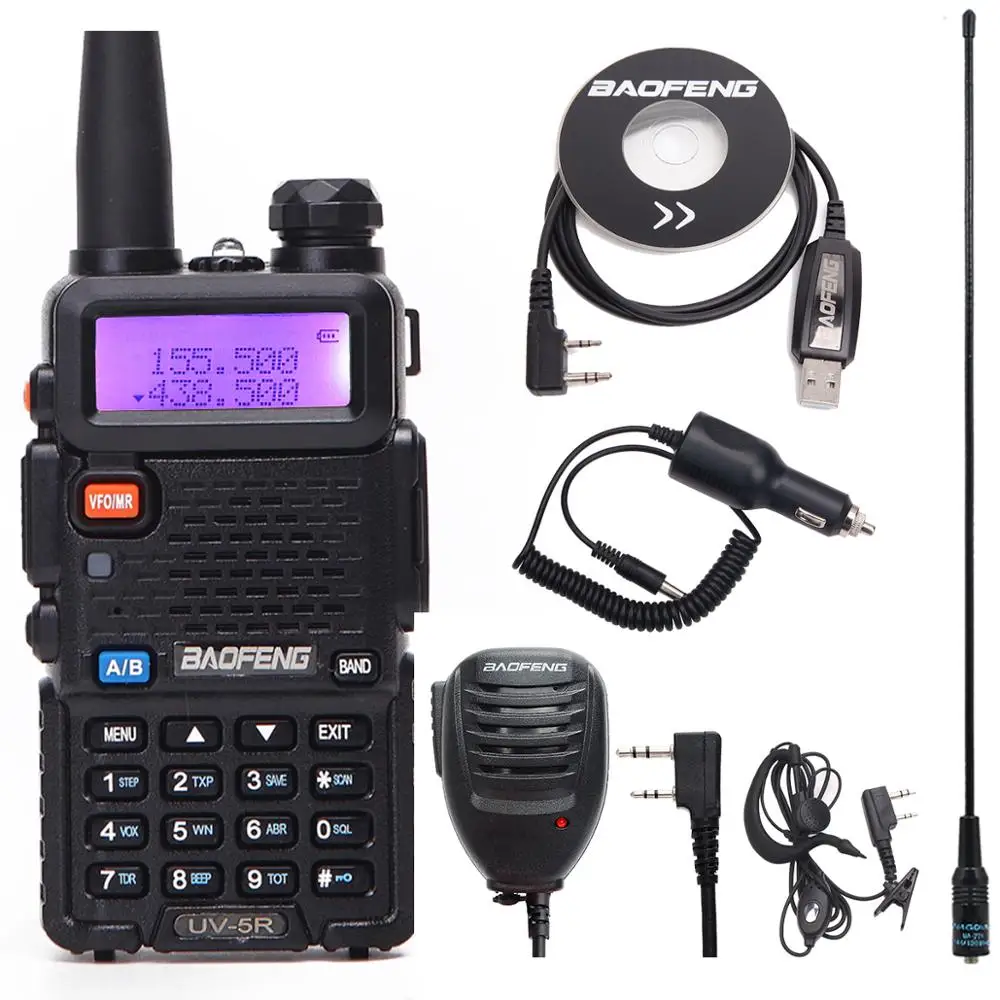 Baofeng-UV-5R Portable Walkie Talkie, VHF, UHF136-174Mhz, 400-520Mhz, Dual Band, Two Way Radio, UV-5R