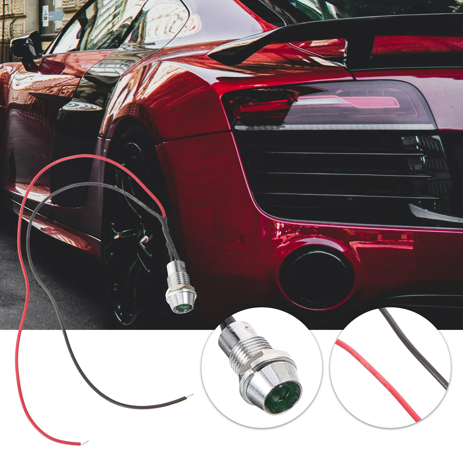 

Waterproof Led Dashboard Warning Light For Car Truck Boat Durable Signal Lamp With Wire, High Brightness Energy-Saving