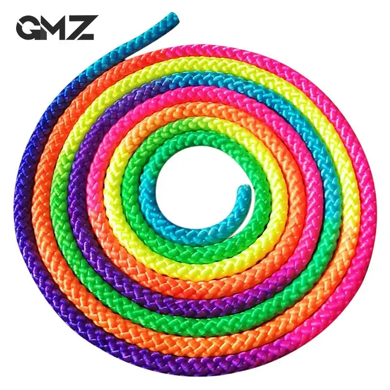 Rainbow Colour Gymnastics Jump Rope Yoga Indoor Outdoor Training Competition Exercise Fitness Sports Artistic Gymnastics Rope