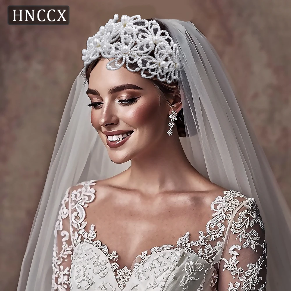 

YouLaPan модная свадебная повязка на голову с жемчужным цветком, подходящая ручная работа, женские аксессуары для волос для банкетов, танцевальной вечеринки, HP695