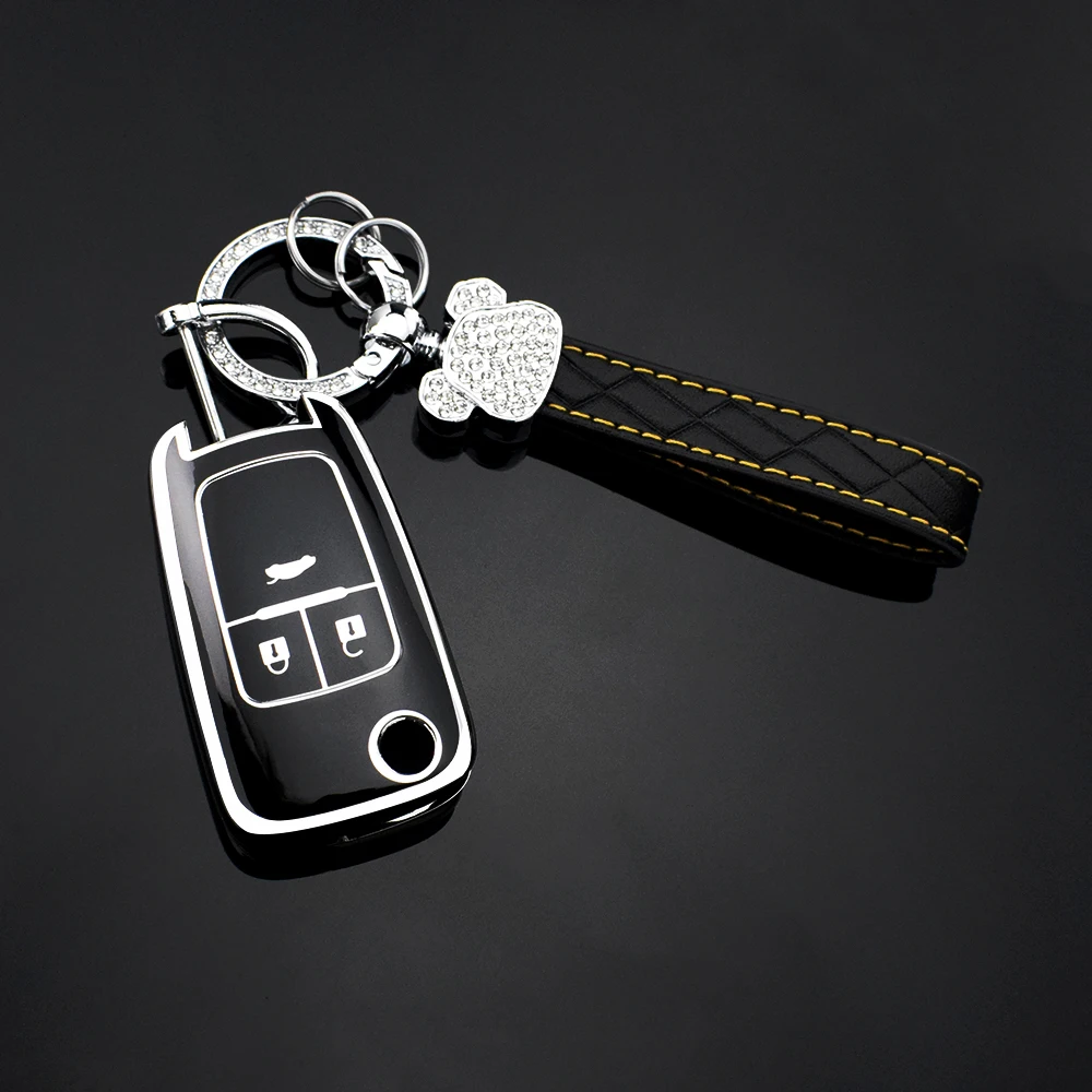 3 Buttons TPU Flip Remote Car Key Case for Chevrolet Cruze Epica Lova Camaro Impala Fit Astra J Corsa E Insignia Zafira C Fob