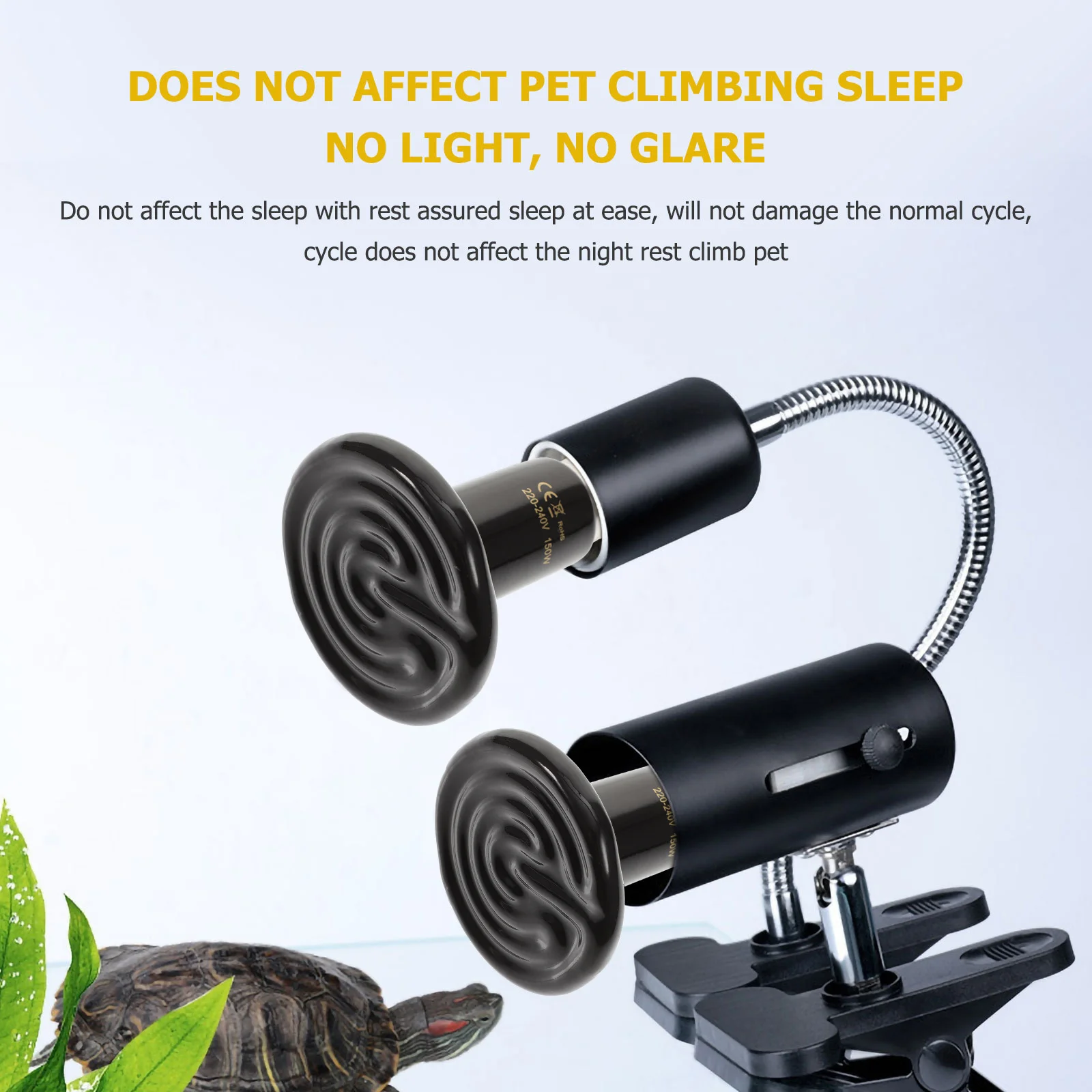 

1Pcs Efficient Reptile Heat Light Ceramic Bulb Heating Lamp for Terrariums High Humidity Reptile Heat Light
