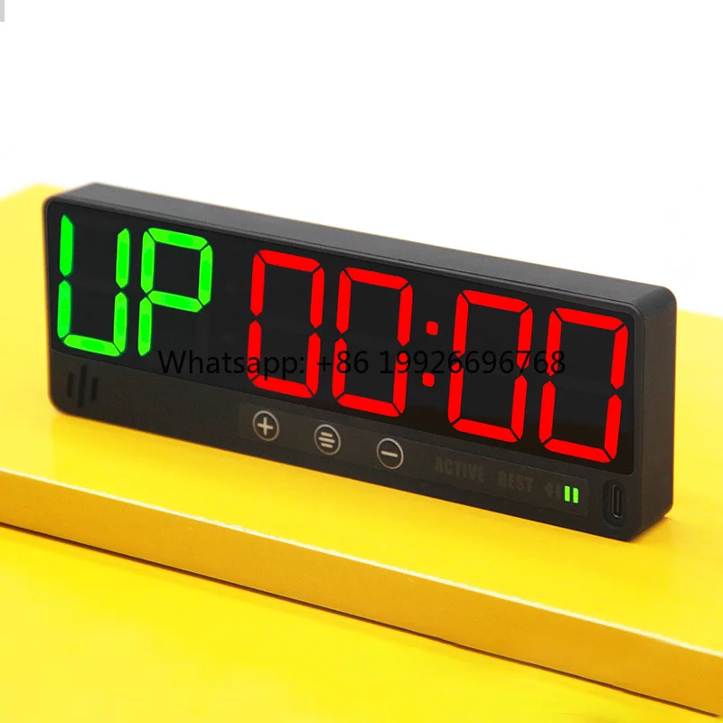 Professional Digital Portable 6digit 1.5inch Mini Fitness  GYM Yoga Clock Countdown & Count up Pilates Meditation