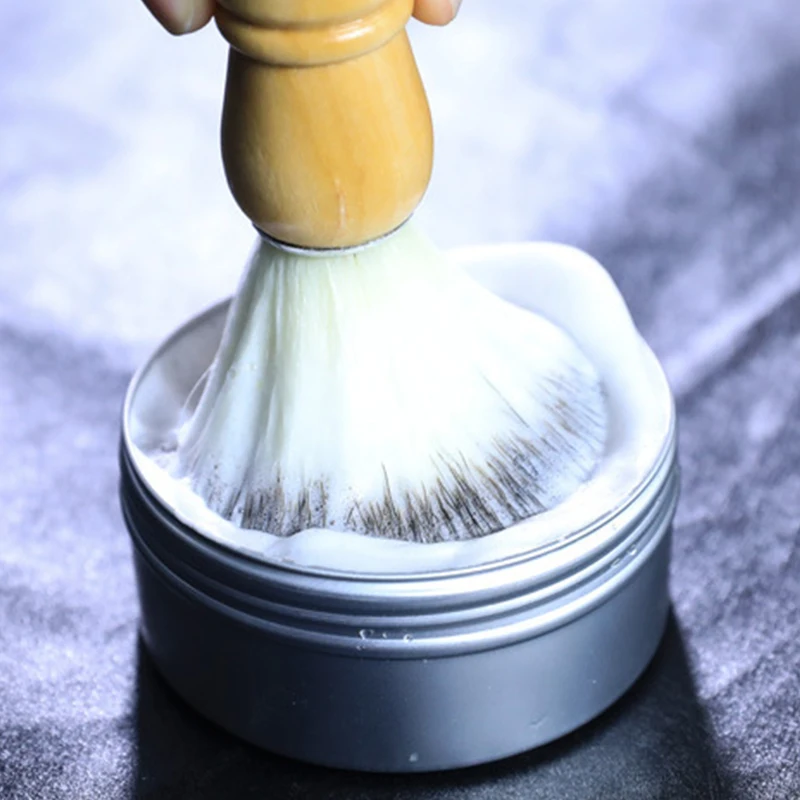 Hand Made Smooth Texture Mens Beard Shaving Soap Dense Bar Keep The Face Fresh and Clean Organic Foam Shaving Cream for Men