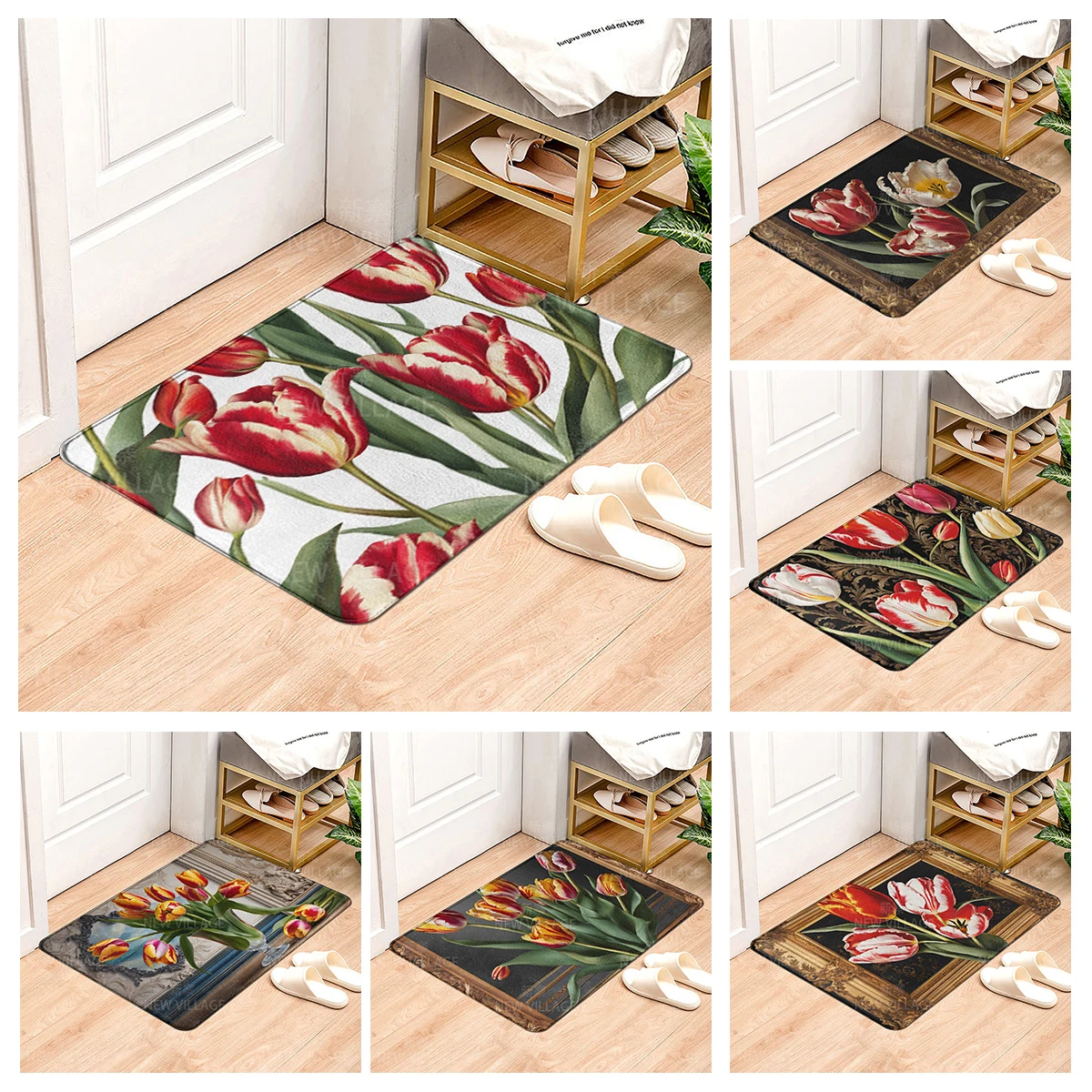 House entrance carpet Home door mat Modern Nordic style Room Bath Foot bathroom non-slip Kitchen water absorption rugs Abstract