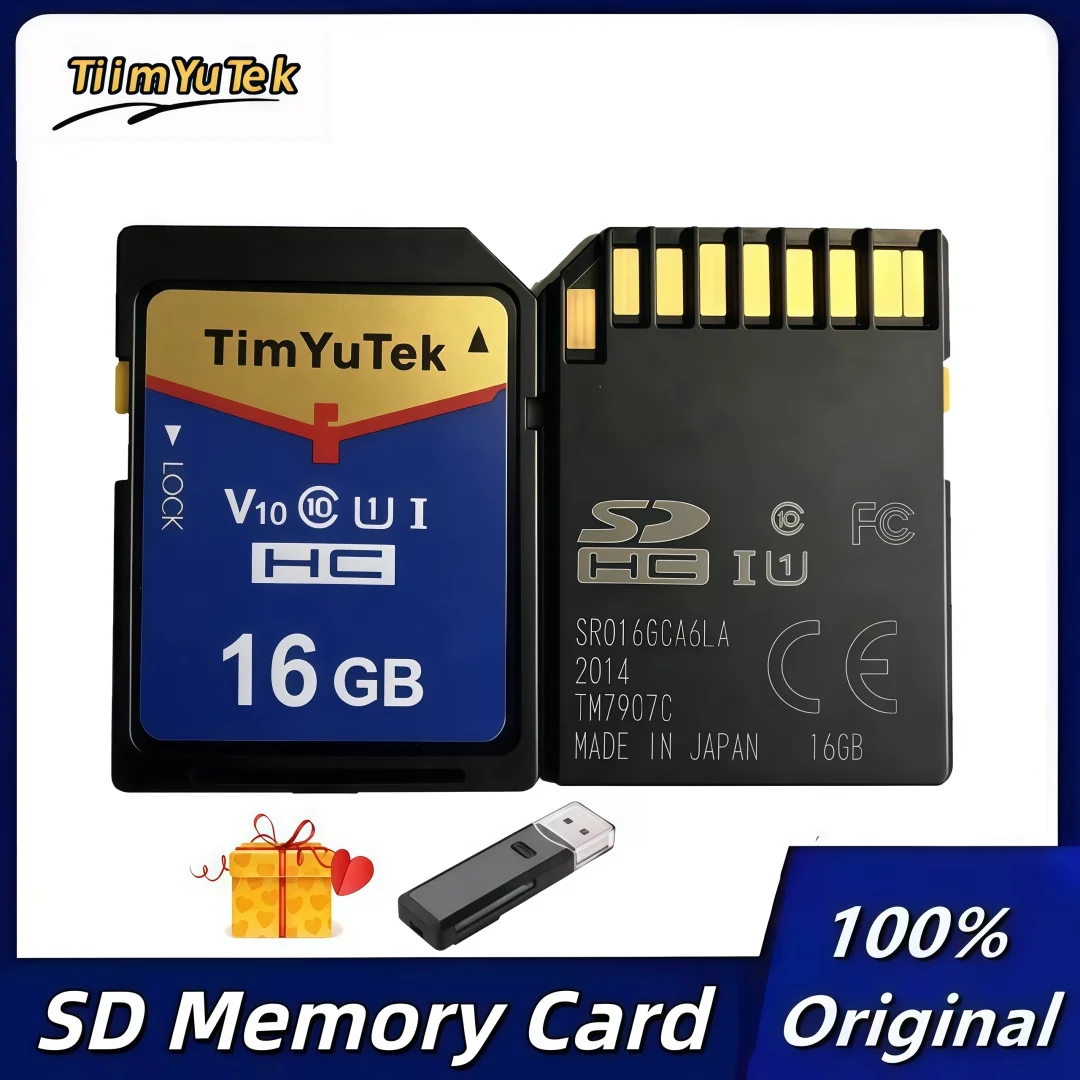 Original SD Card 16GB Flash Card SDHC Memory Card 80M/s For Canon Panasonic CCD Digital Camera Car TV SDHC Memory Card