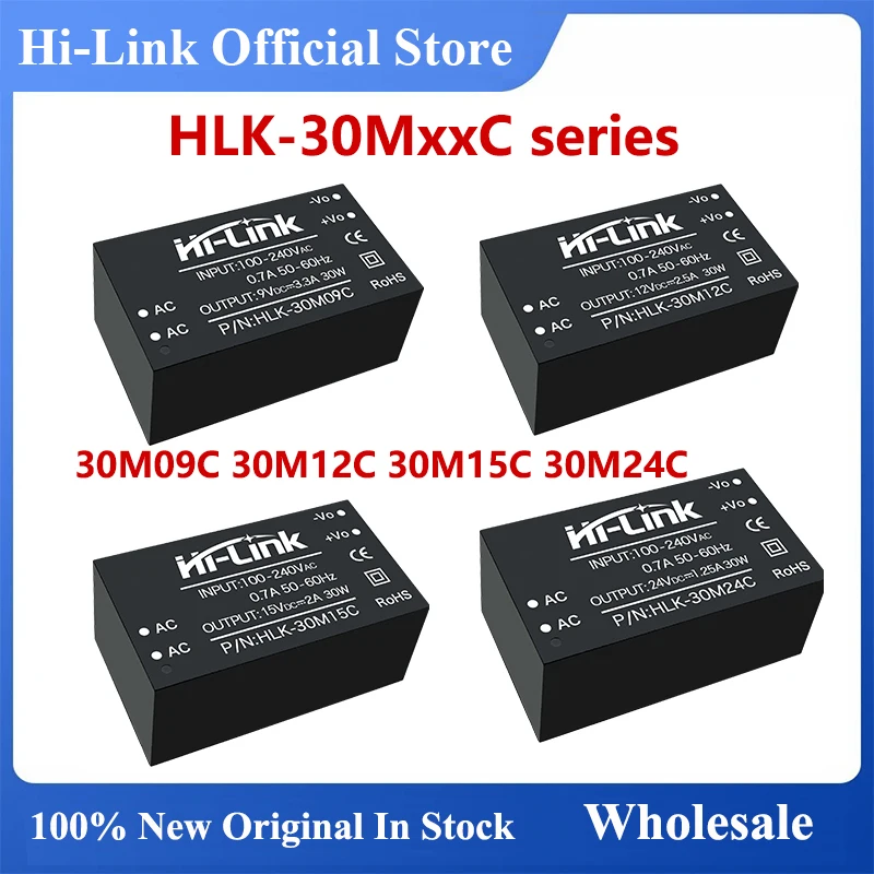 

Hi-Link 30W 9V/12V/15V/24V AC DC Converter Power Supply Intelligent Module 30M09C 30M12C 30M15C 30M24C Smart Home