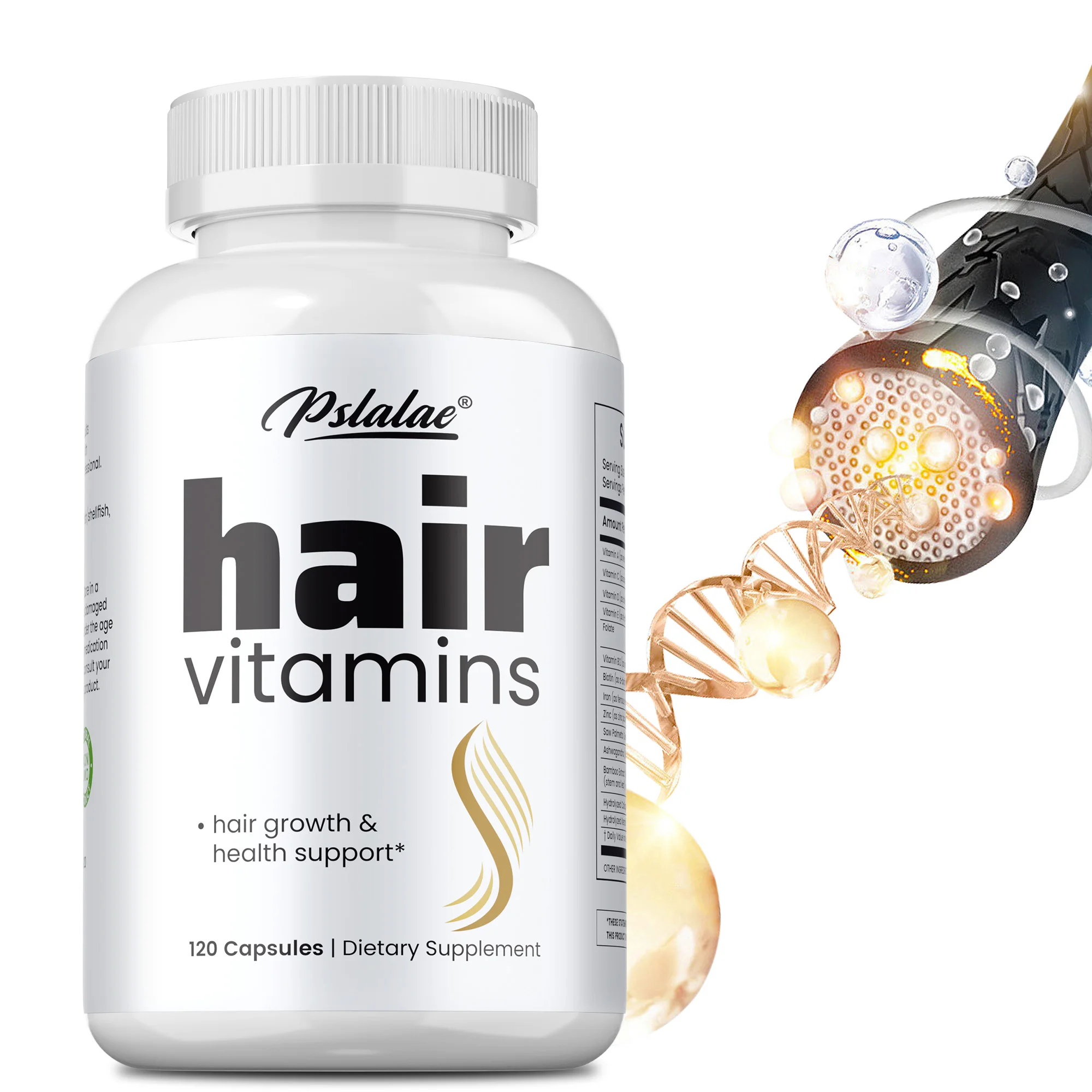 

Hair Vitamins - Antioxidant, Nourishes The Scalp, Promote Natural Hair Growth, Improves Body Immunity, Supplements Nutrition