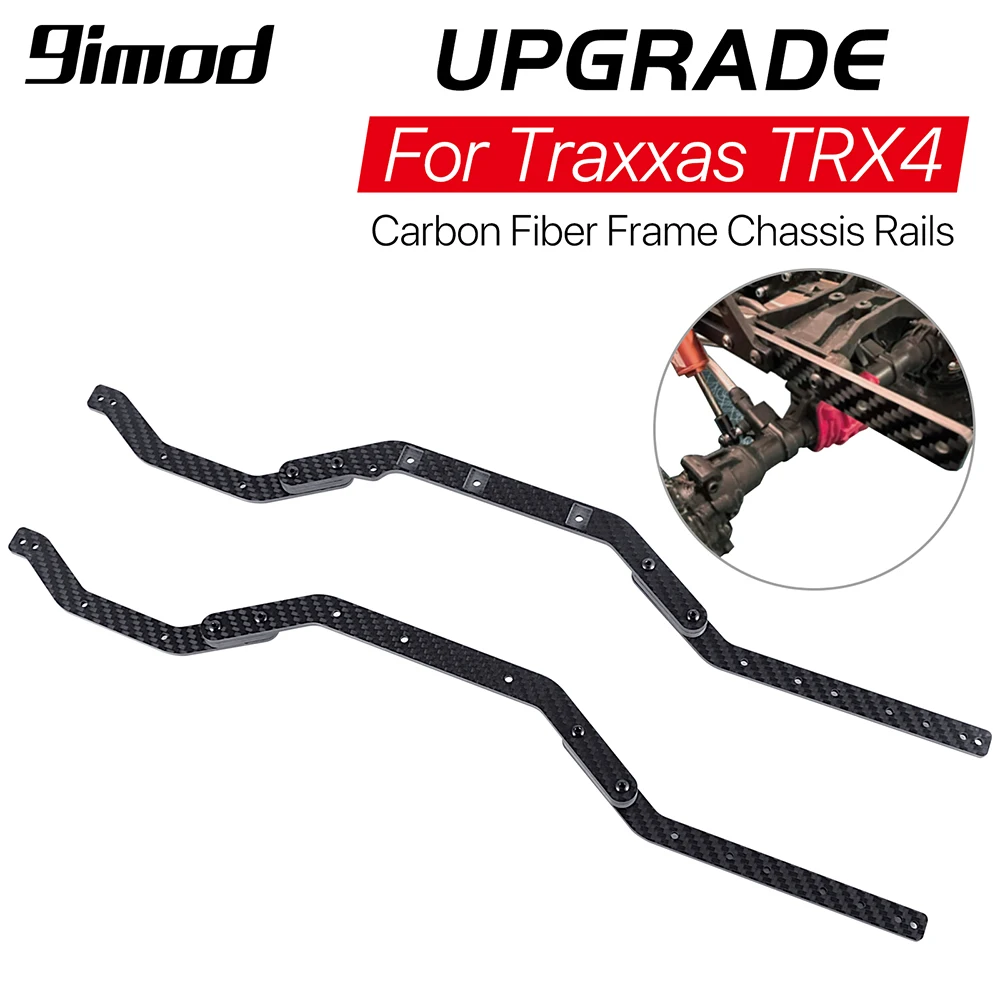 9imod Carbon Fiber Frame Chassis Rails for Traxxas TRX4 Upgrades TRX-4 Accessories RC Crawler Parts 1/10 Lightweight T410