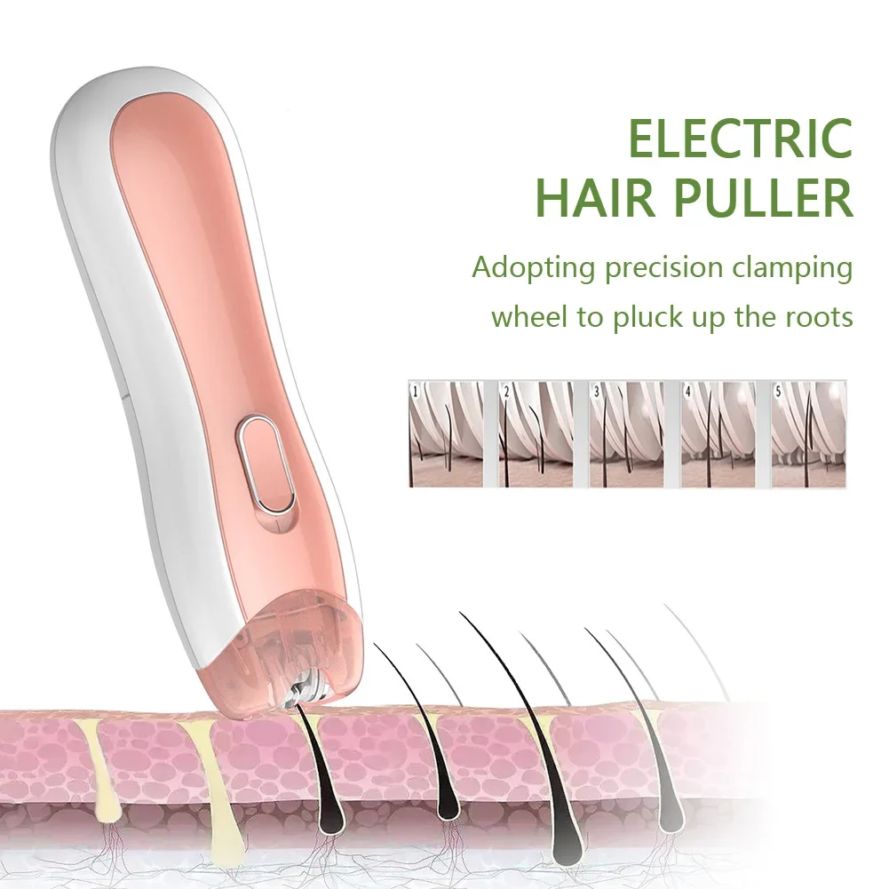 

Women Painless Hair Trimmer Portable Armpit Leg Hair Removal Machine Underarms Bikini Hair Remover for Facial Wholebody Home Use