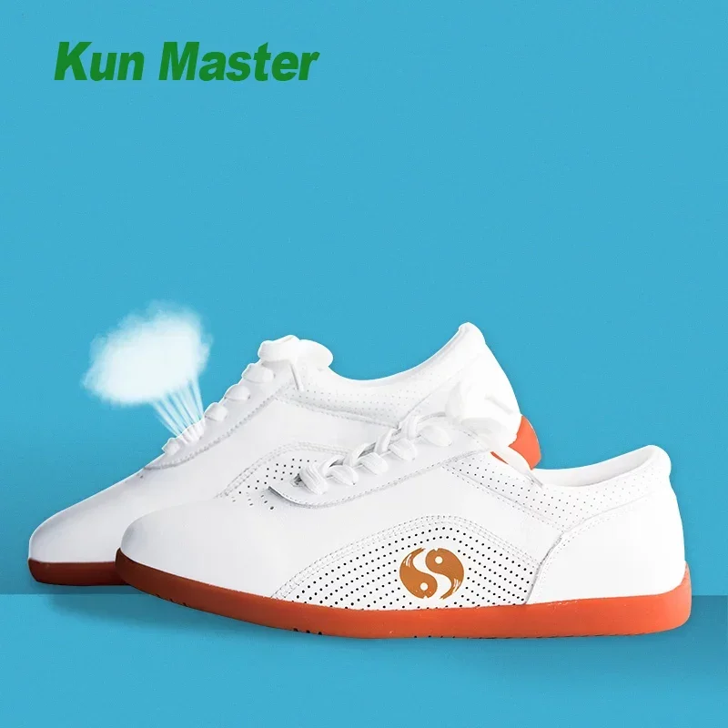 Cowhide Leather Genuine Leather Tai chi shoes Kung Fu Martial art shoes Wushu Sports shoes Sneakers Free Flexible Unisex 2024