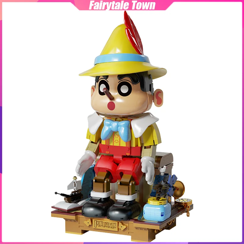 

Fairytale Town Building Blocks Marionette Puppet Desktop Decoration Puzzle Assembling Model Toys Birthday Gifts for Boy and Girl