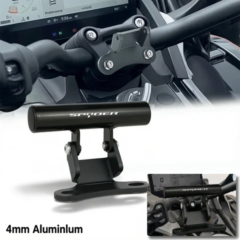 Motorcycle For Can-Am Spyder F3 2015-2026 Spyder RT 2020-2026 CNC GPS Phone Holder Stand Navigation Handlebar Extension Bracket