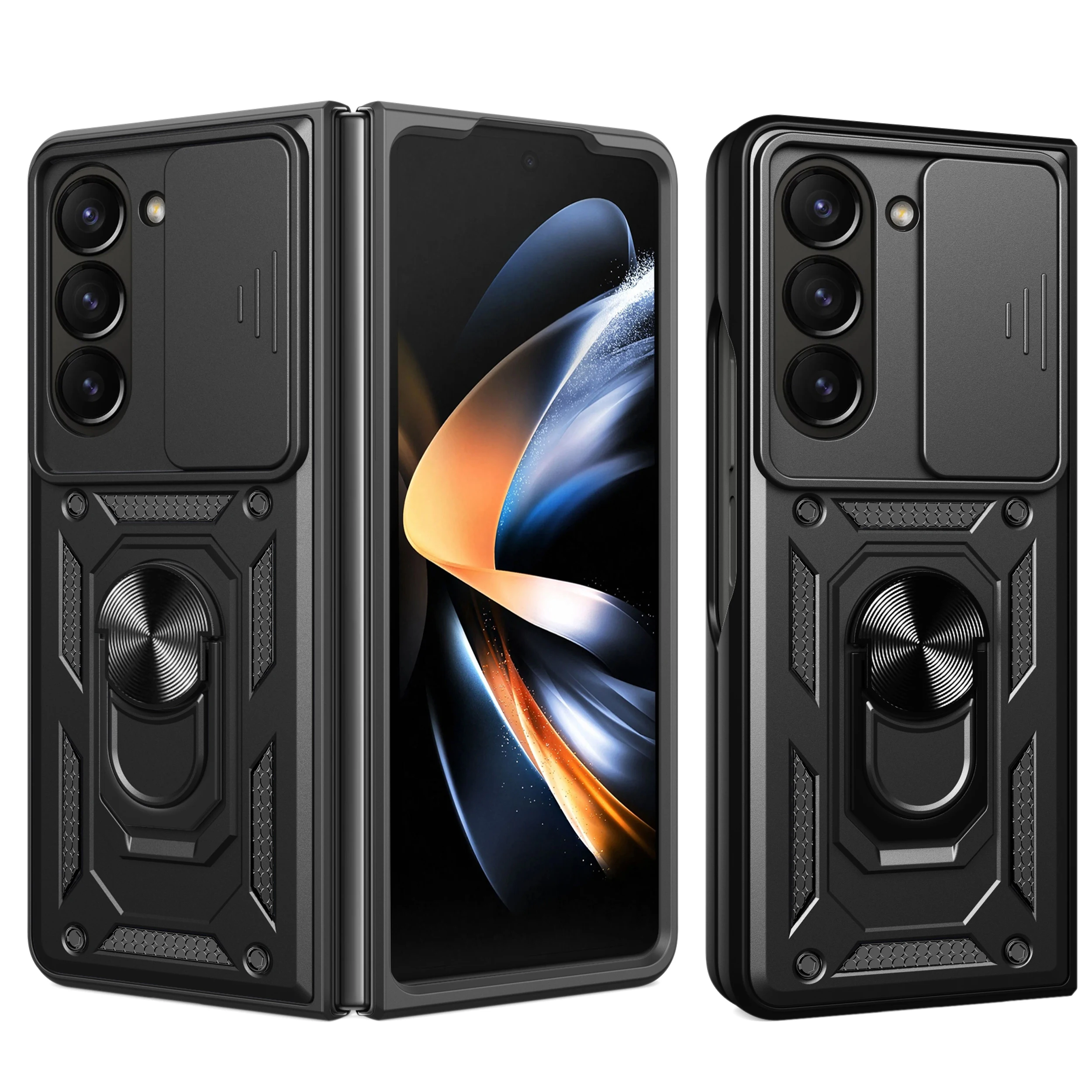 

Чехол для телефона Samsung Z Fold 7, слайдер для объектива, защитная складная подставка, защита от падения, для Galaxy Fold 6, 5 4, 3, противоударный чехол