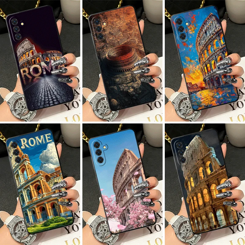 Soft Silicone Phone Case for Samsung A17 A16 A15 A14 A13 Roman Colosseum Shell A57 A56 A55 A54 A53 A37 A36 A27 A26 A35 A25 A34 A