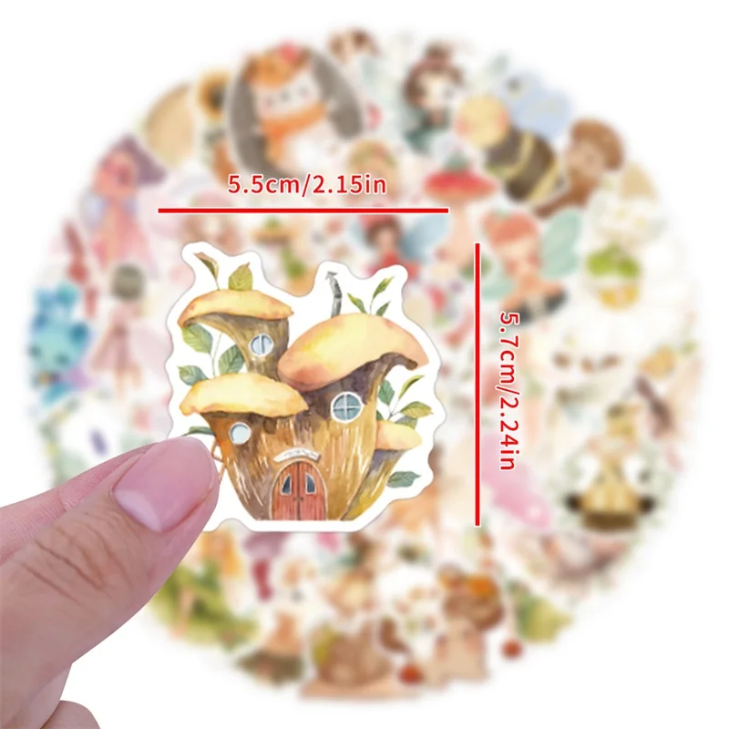 10/30/55PCS Kawaii Angel PVC Sticker Aesthetic Colored Decoration Scrapbooking Supplies DIY Children's Hand Accounting