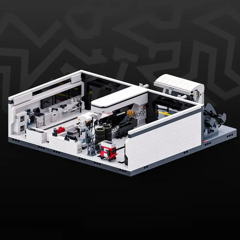 New 2628Pcs City Hot Selling Street View Moc F1 Pit House Model Custom Puzzles Diy Creative Ideas Kids Toys Birthday Gifts
