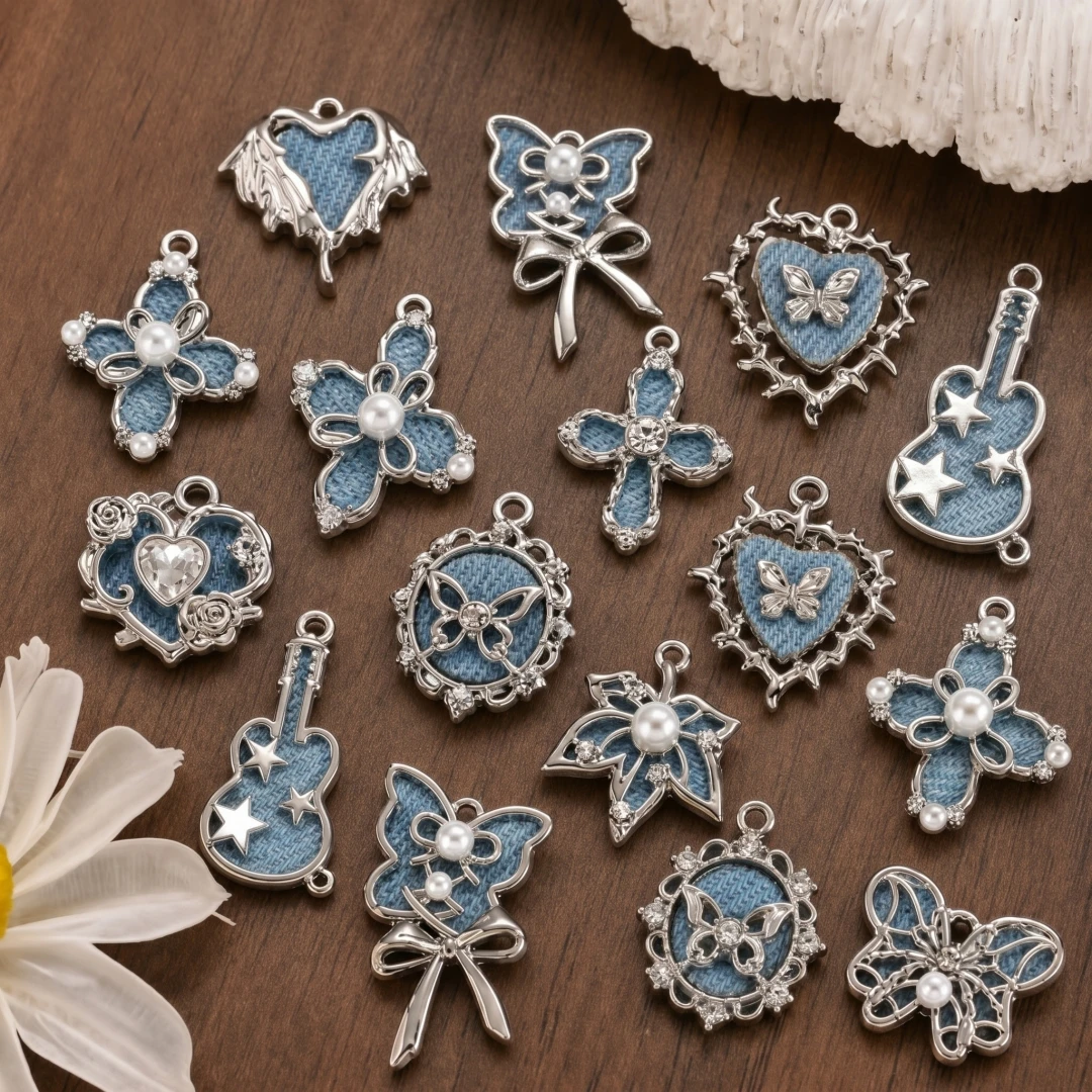 5pcs Mix Pink Y2K Heart Enamel Charms Pendants For Making DIY Handmade Findings Accessories Bracelet Necklace Jewelry Materials view 6