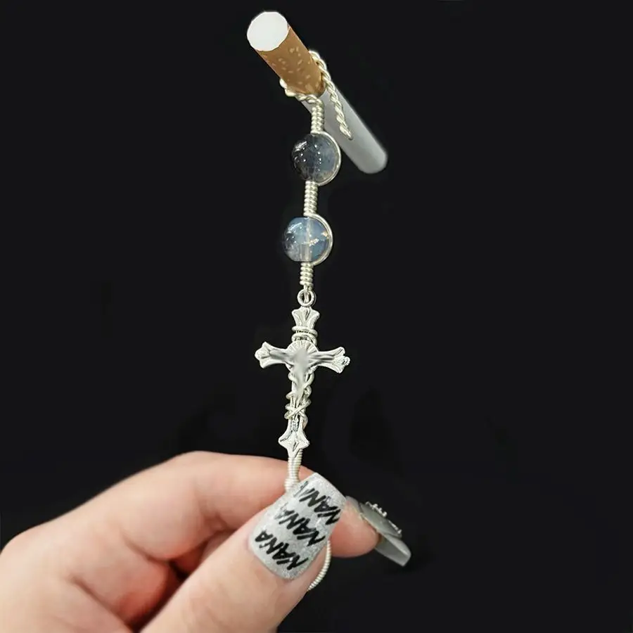 

Cross Cigarette Holder Ring Winding Ring Cigarette Holder Anti Smoking Hand Thickness Adjustable Cigarette Accessories