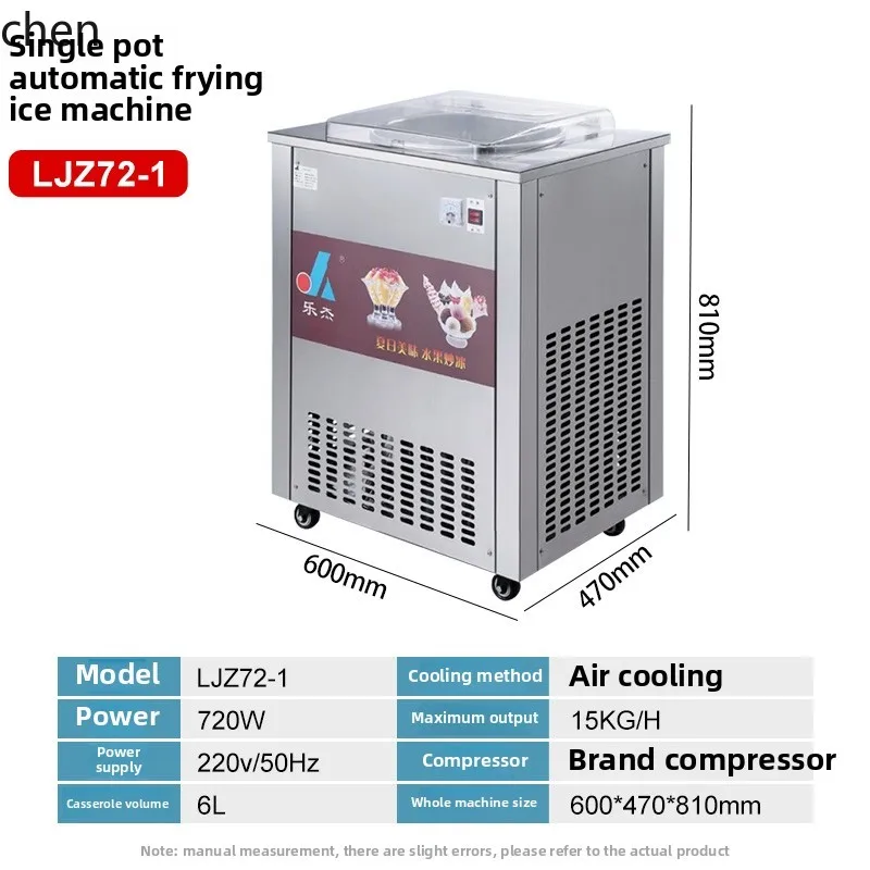 ZML macchina per friggere il ghiaccio automatica macchina per il yogurt fritto di raffreddamento commerciale macchina per frullato di frutta macchina per porridge di ghiaccio fritto