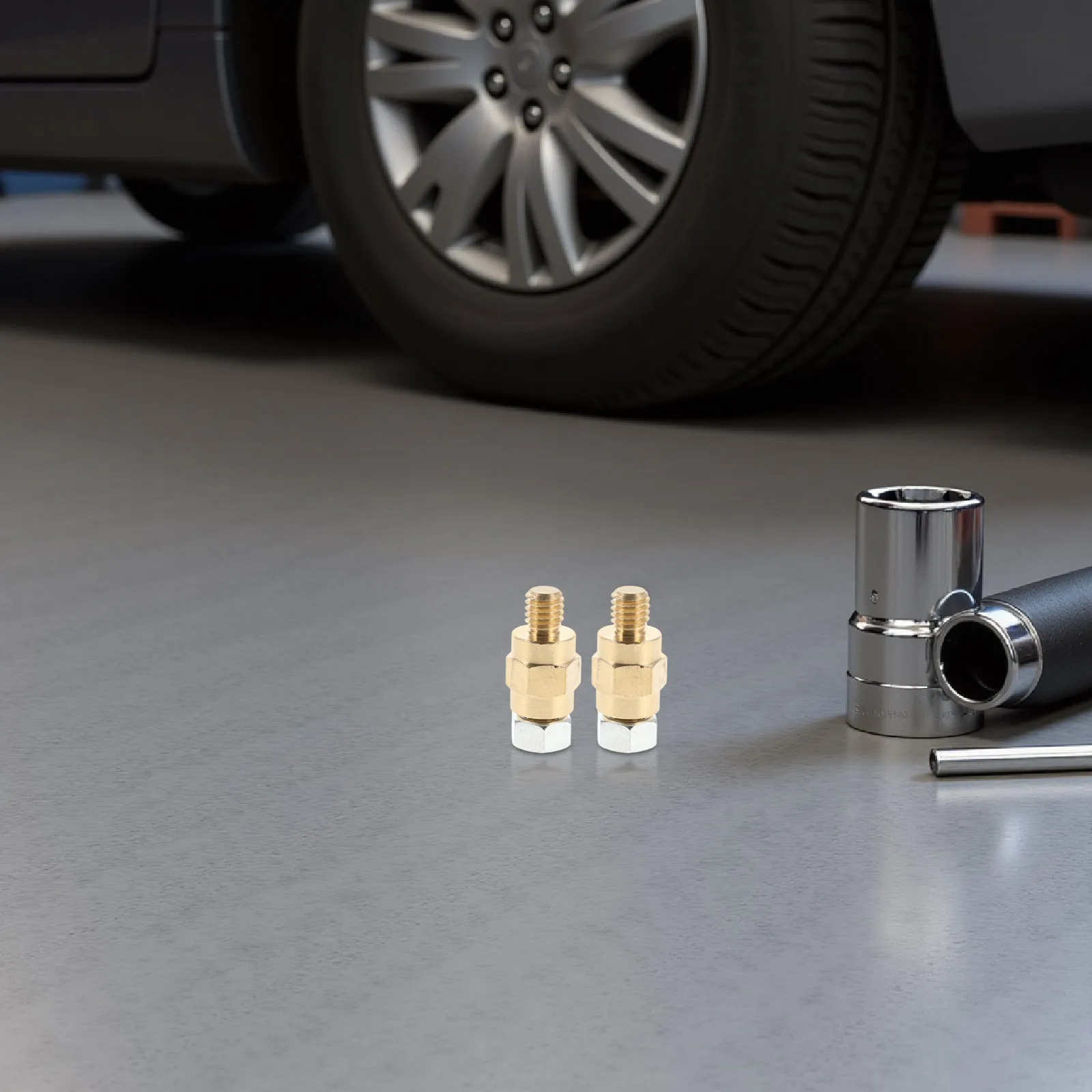 

1 Pair Brass Terminal Bolt Adapter 3/8"-16 Iron Nuts Side Post Stud Extender For Car Truck Charging System Auto Parts