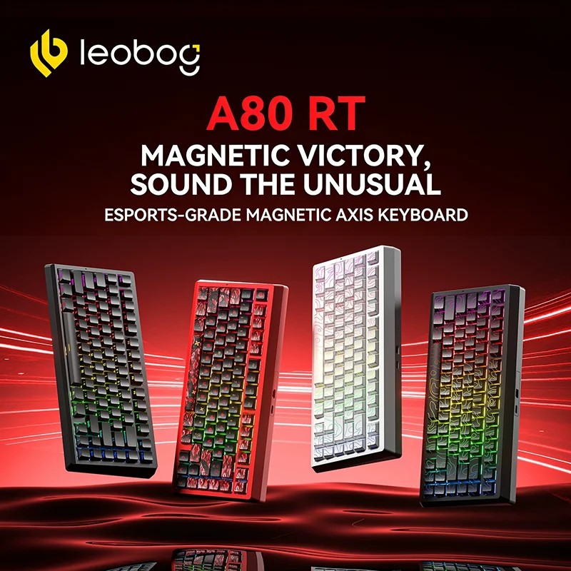 

LEOBOG A80RT Magnetic Switch Gaming Keyboard Professional Esports Customizable Mechanical Keybaord with Hot-swappable Keys for V