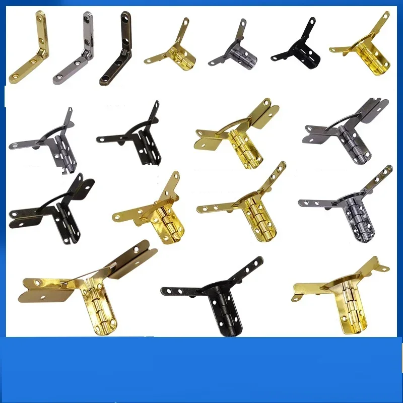 Jewelry Display Chest Wooden Box Hinges W L Shape 90 Degree Support Spring Hinge