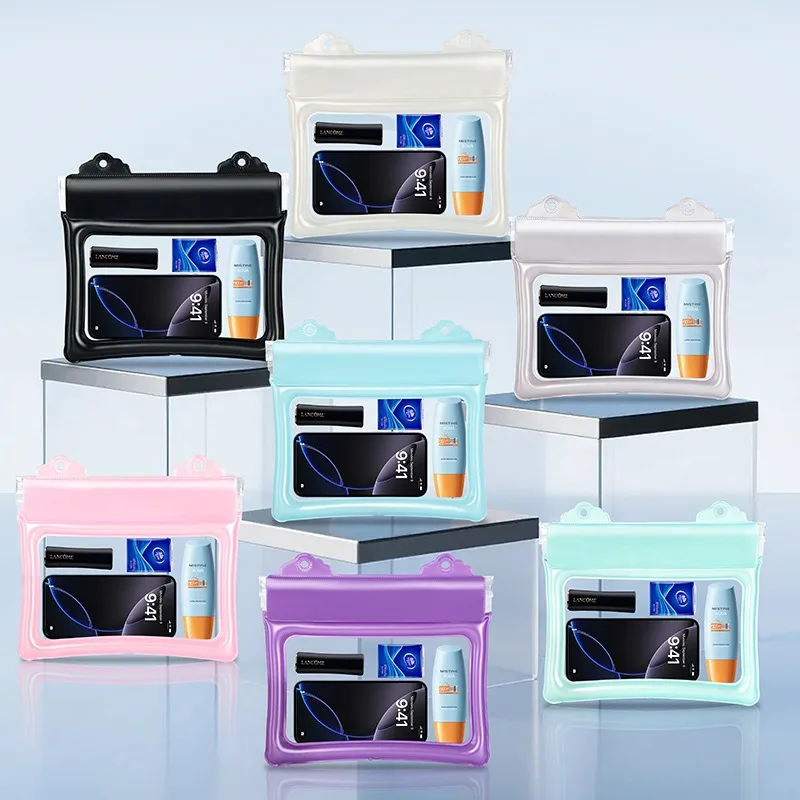 Waterproof PVC Waist Bag with Touch Screen Swimming and Diving Storage Bag Portable Underwater Mobile Phone Protection Bag