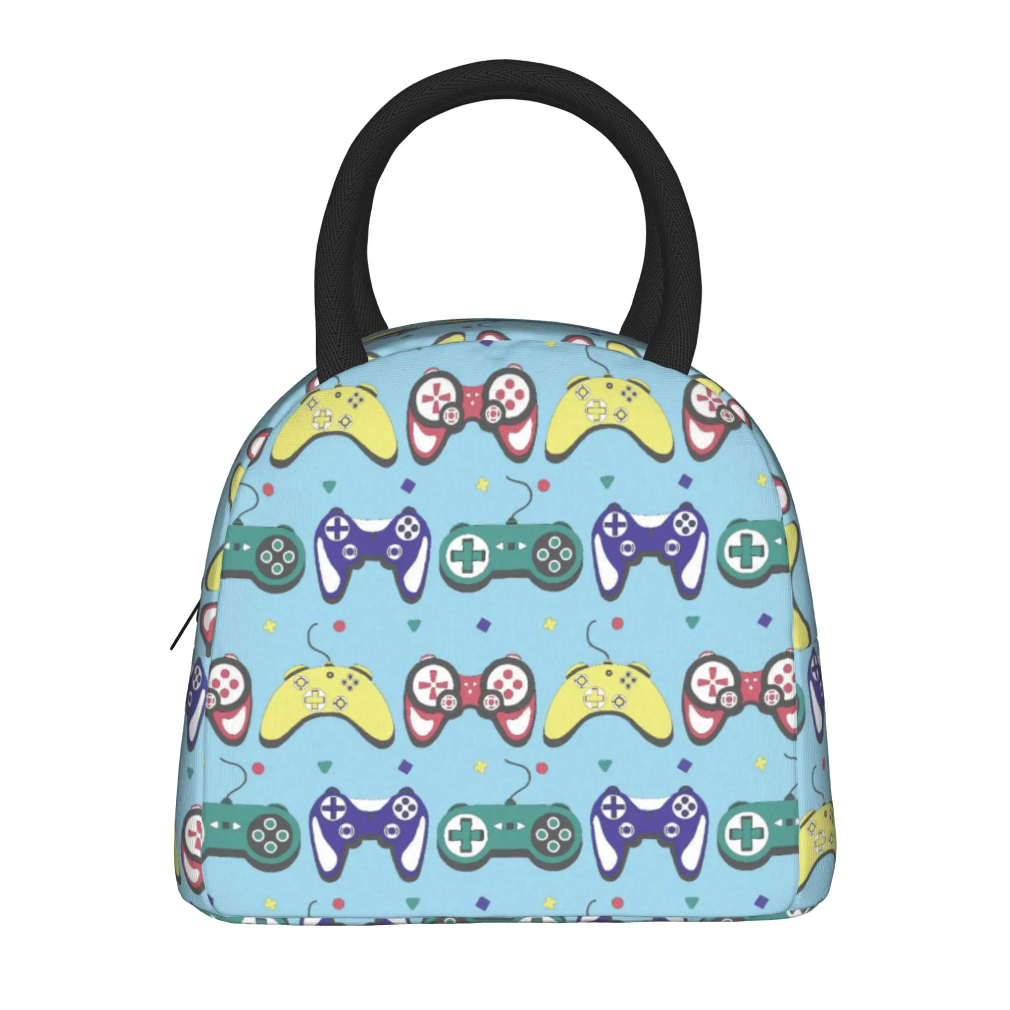 Game Controller Pattern  Insulated Lunch Bags Thermal Bag Meal Container  Portable Tote Lunch Box Food Handbags Beach  Picnic