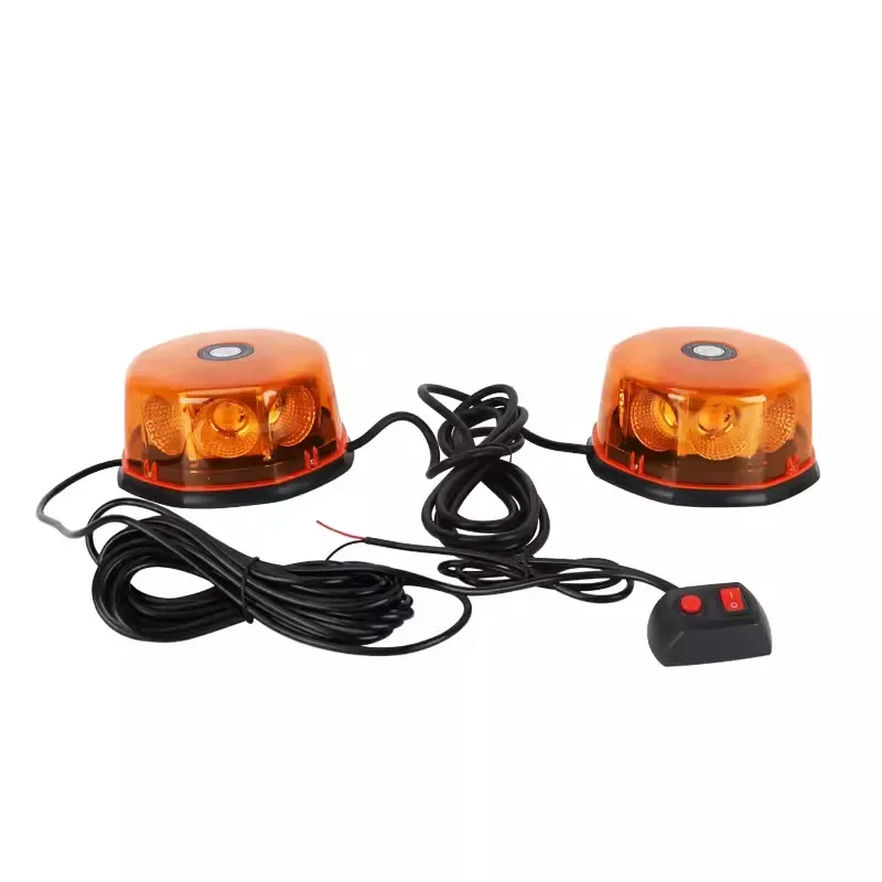 Lumières LED stroboscopiques pour voitures et camions, clignotant ambre, SACTurrets, signal de balise, lampe magnétique COB, cargaison d'iode, police, accessoires de camion, 12V, 24V