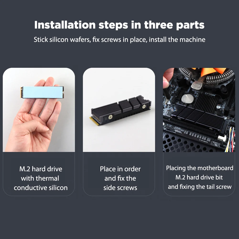 JEYI برودة II iCold-2 NVME NGFF M.2 المبرد ورقة التبريد لوحة حرارية SSD المبرد لمحرك PS5/M2 NGFF 2280 NVME الحالة الصلبة