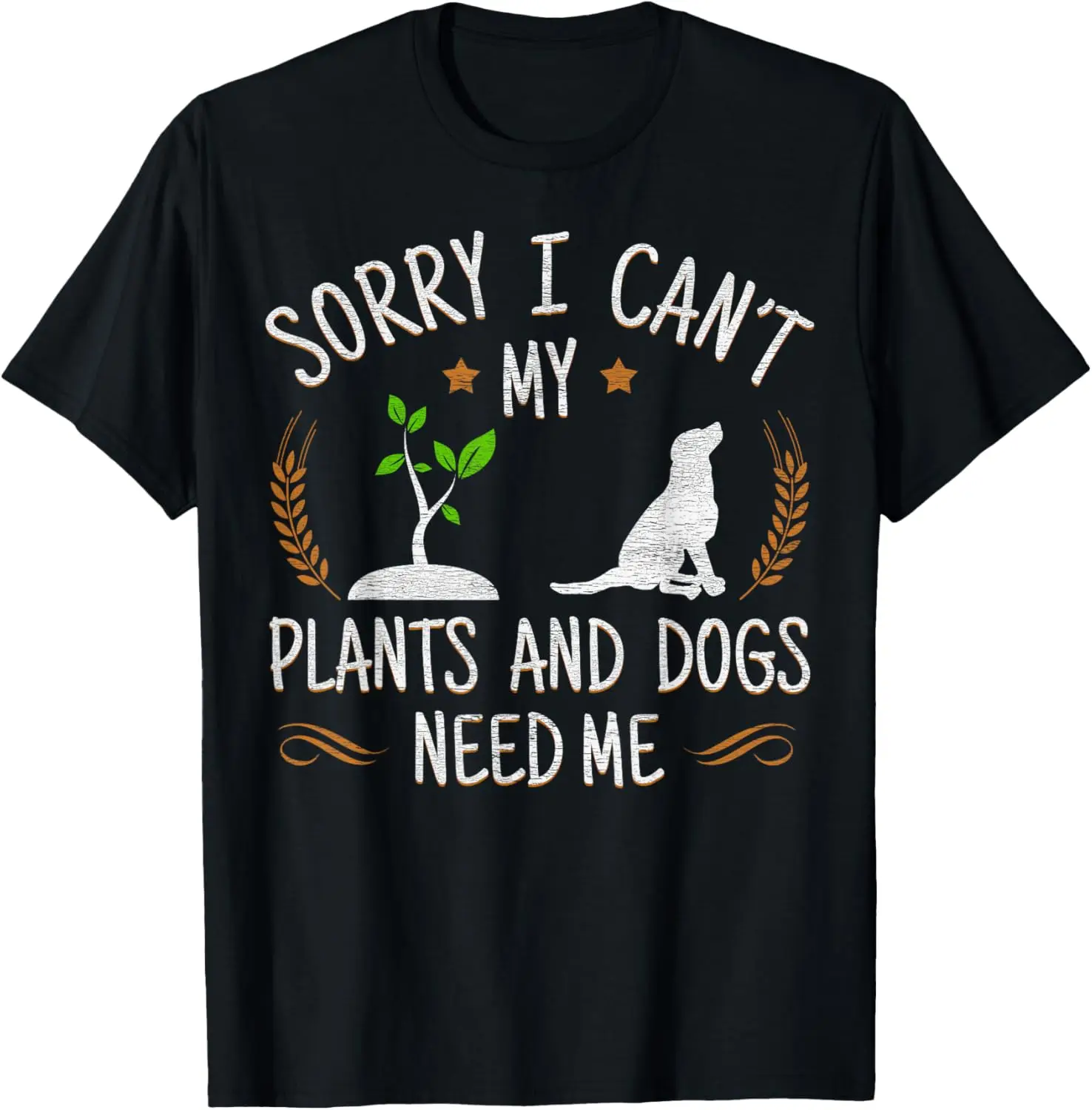 

Plants And Dog Lover Gardener Funny Gardening T-Shirt