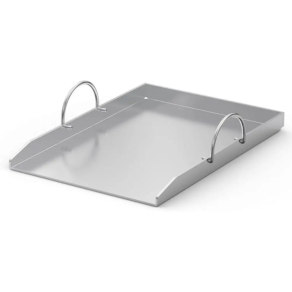 Stainless Steel Double‑Ear Commercial Griddle Plate, for Mexican Barbecue, Western Restaurant Teppanyaki