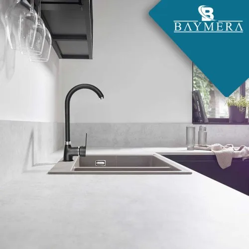 Baymera Delta Series Black Swan Kitchen Faucet