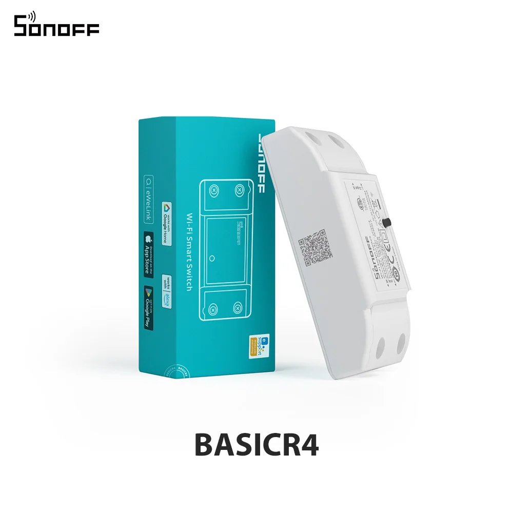 SONOFF BASICR4 Wi-Fi Smart Switch ESP32-chip Betrouwbaar Veilig Magic Switch-modus eWeLink Afstandsbediening Werkt met Alexa Google Home