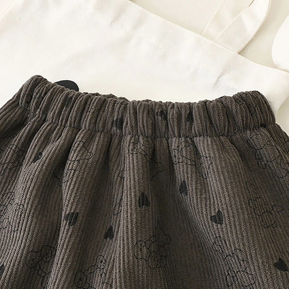 Autunno Inverno Bambini Cartoon Pantaloni Casual Bambino Foderato in Pile Pantaloni Ragazzo Primavera Caldo Britches Bambino Spessore Haren Pant Vestiti per Ragazze